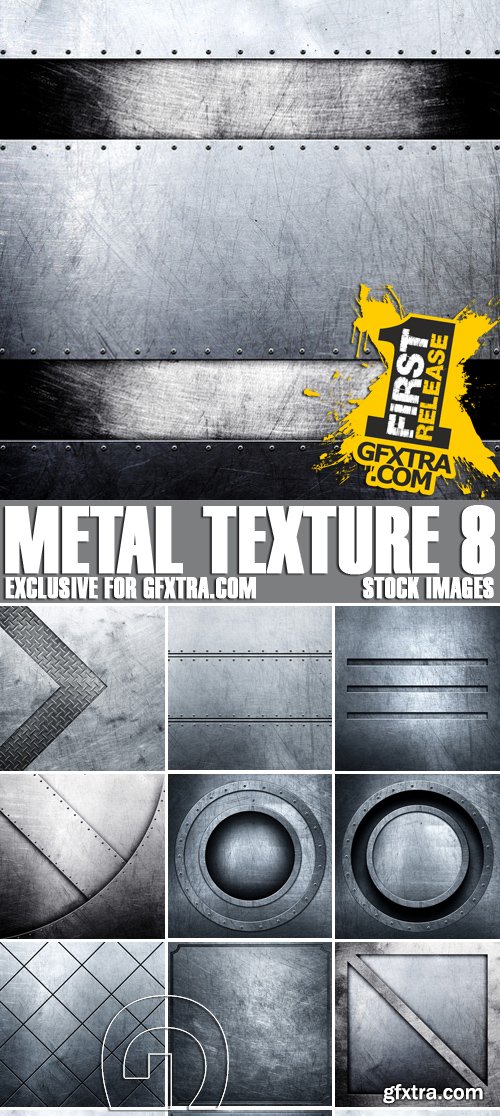 Stock Photos - Metal texture 8, 25xJPG