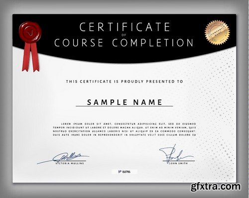 Stock Vectors - Certificate Template 7, 25xEPS