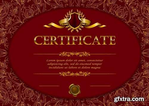 Stock Vectors - Certificate Template 7, 25xEPS