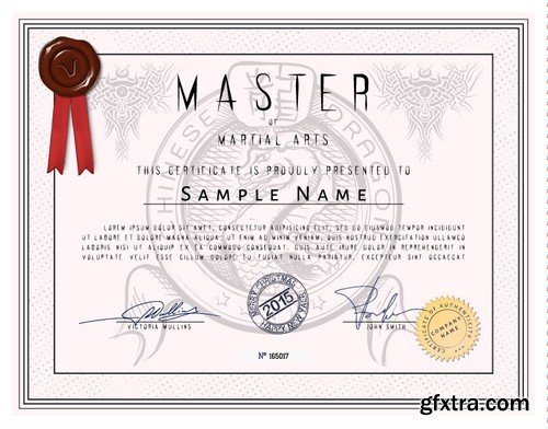 Stock Vectors - Certificate Template 7, 25xEPS