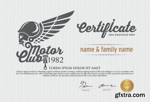 Stock Vectors - Certificate Template 7, 25xEPS