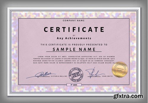 Stock Vectors - Certificate Template 7, 25xEPS