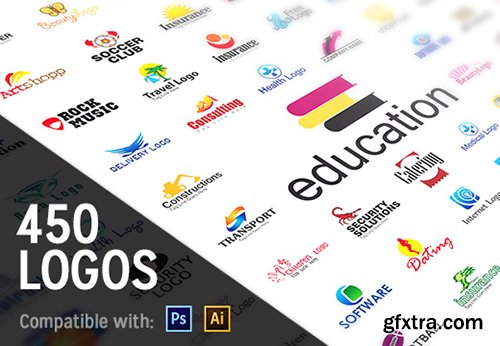 450+ Professional Logo Templates in Ai and PSD Format