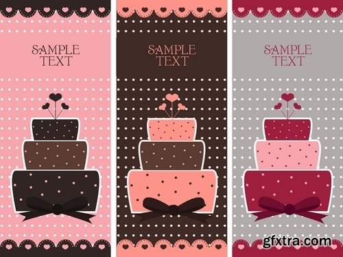 Template for Wedding invitation in vector from stock #4 - 25 Eps