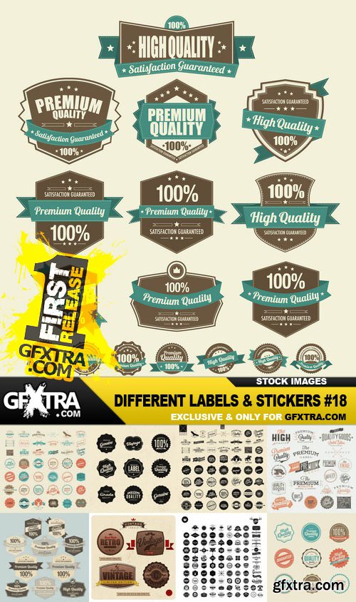 Different Labels &amp; Stickers #18 - 25 Vector