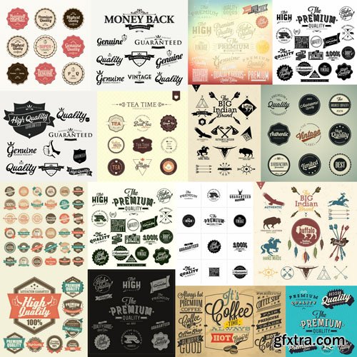 Different Labels &amp; Stickers #18 - 25 Vector