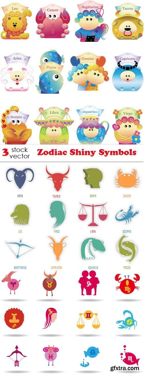 Vectors - Zodiac Shiny Symbols