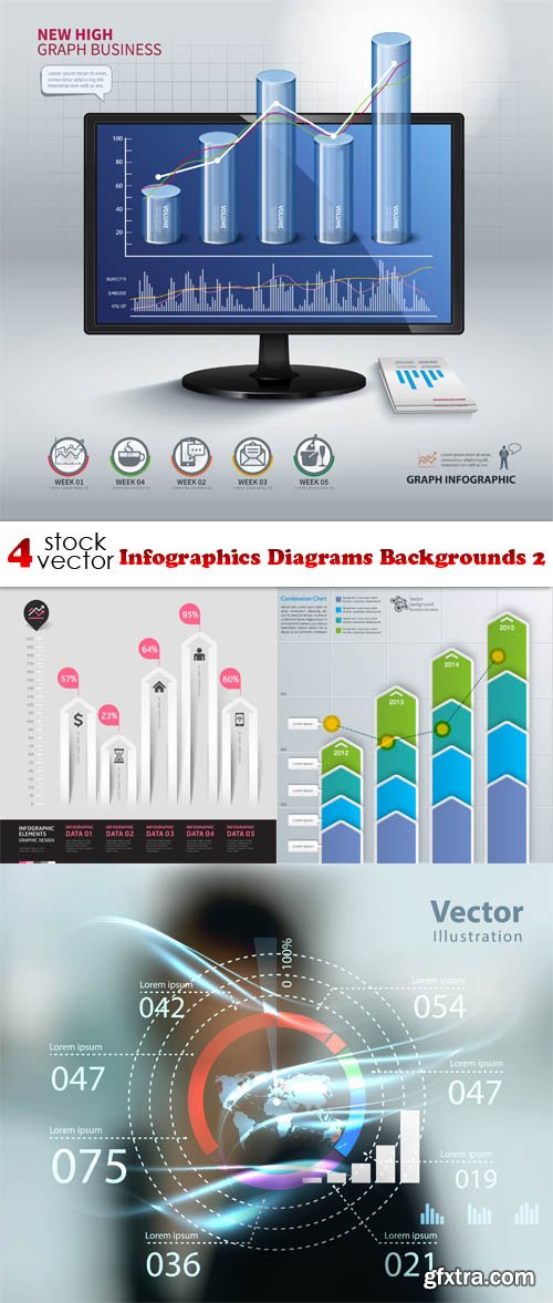 Vectors - Infographics Diagrams Backgrounds 2