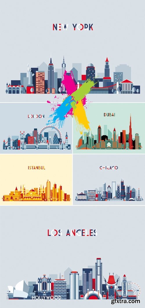 Most Popular Cities Vector