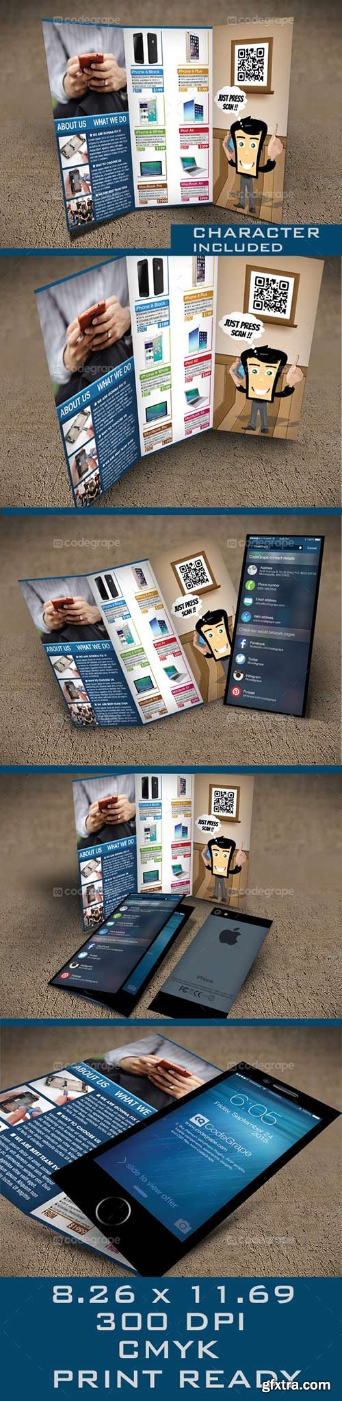 CodeGrape - iPhone Tri-Fold Brochure 5388