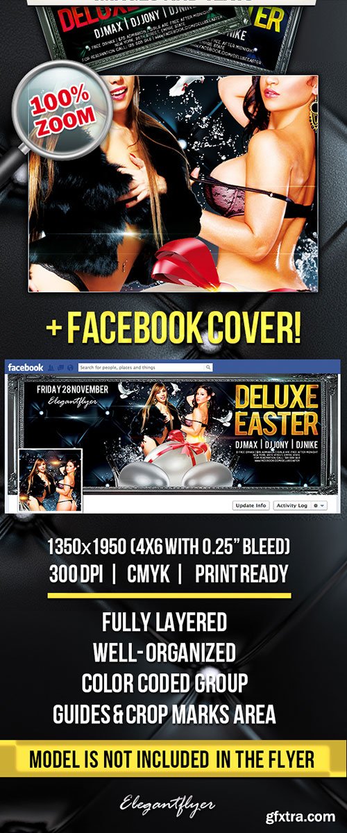 Deluxe Easter PSD Flyer Templates + FB Cover