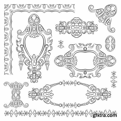 Stock Vector - Hand Draw Vintage Sketch Ornamental Design Elements, 30EPS