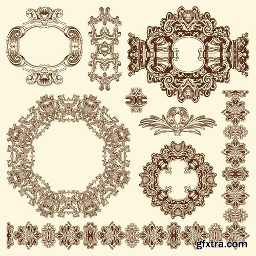 Stock Vector - Hand Draw Vintage Sketch Ornamental Design Elements, 30EPS