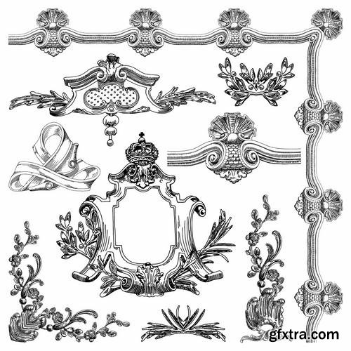 Stock Vector - Hand Draw Vintage Sketch Ornamental Design Elements, 30EPS