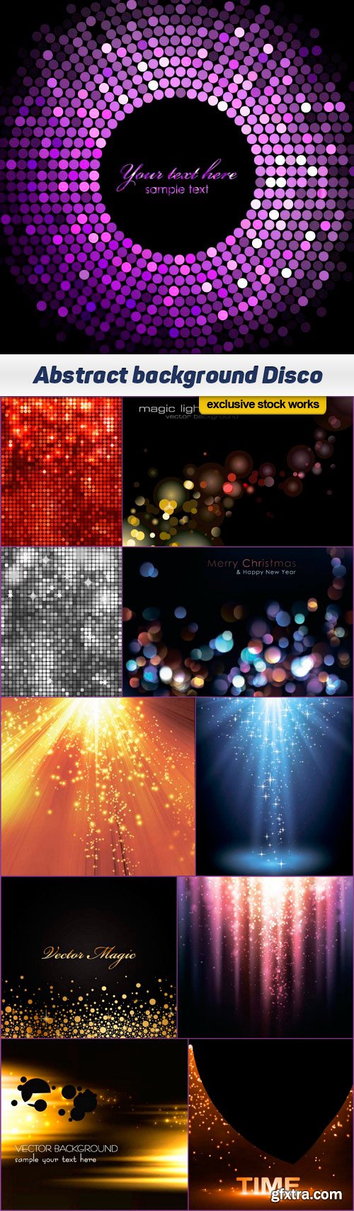 Abstract background the magical light Disco 11x EPS