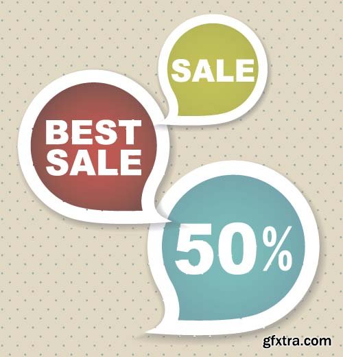 Vending label stickers vector illustration 8x EPS