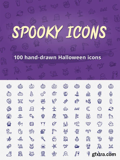 Spooky Icons: 100 Halloween icons - CM 87881