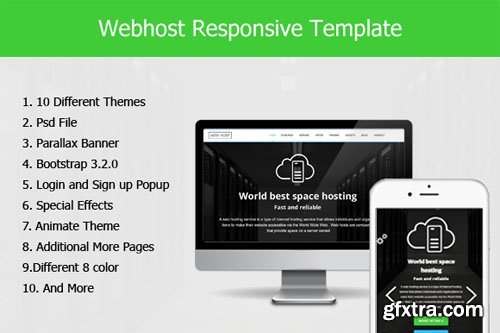 Web Host Responsive HTML5 Template - CM 203478