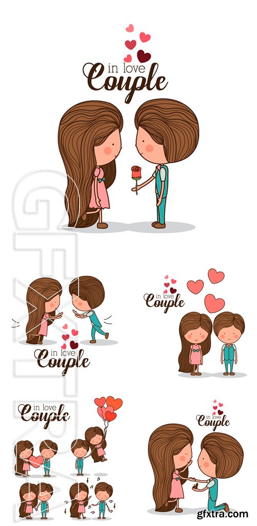 Stock Vectors - Romantic design over white background