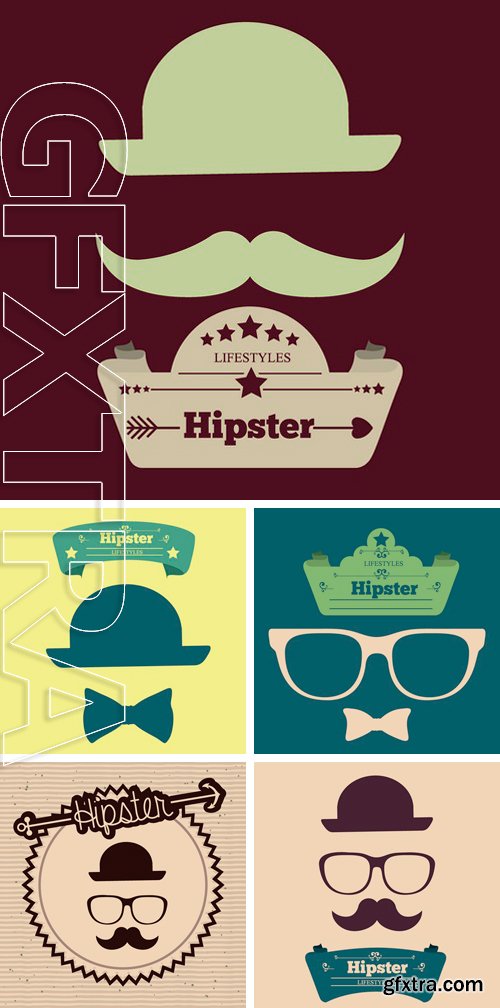 Stock Vectors - Hipster design over blue background, vector illustration