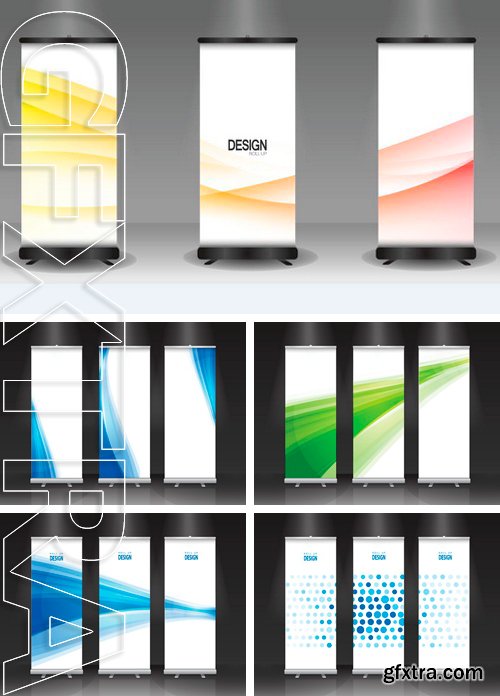 Stock Vectors - Roll up banner stand design. Vector