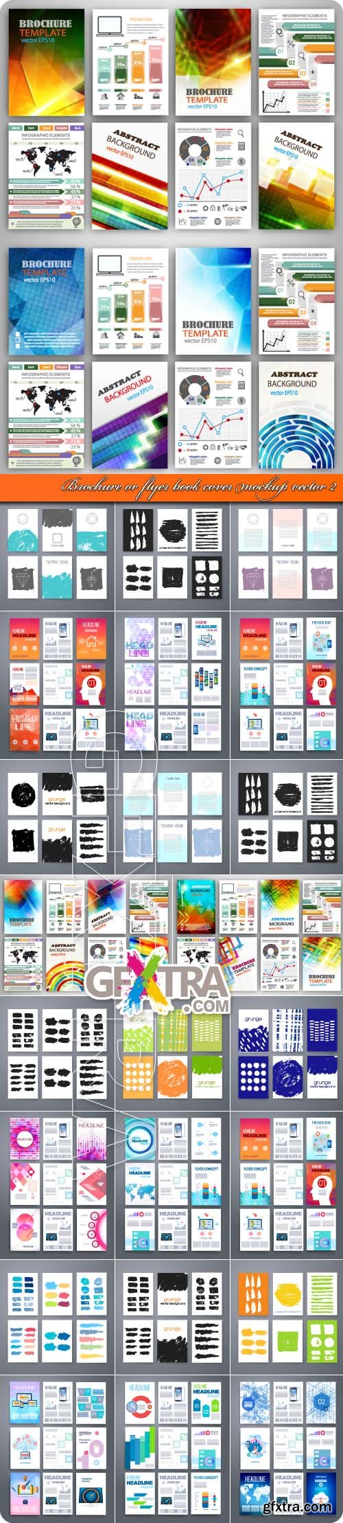 Brochure or flyer book cover mockup vector 2