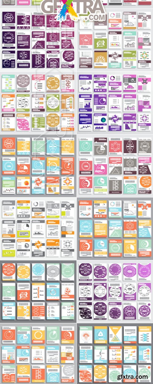 Brochure design infographics elements vector 2