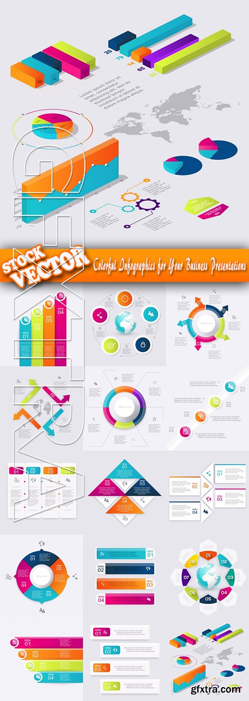 Stock Vector - Colorful Infographics for Your Business Presentations