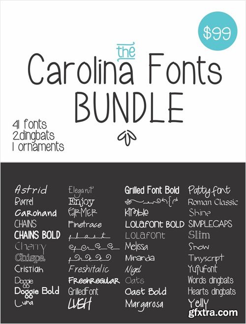 The Carolina Fonts Bundle - CM 170070