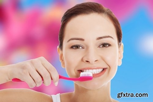 Collection brushing teeth toothpaste brush clean teeth mouth smile 25 HQ Jpeg