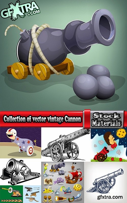 Collection of vector vintage Cannon picture 25 Eps