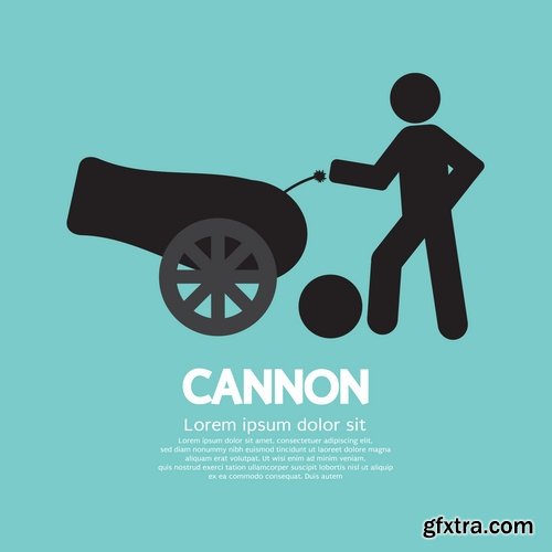 Collection of vector vintage Cannon picture 25 Eps