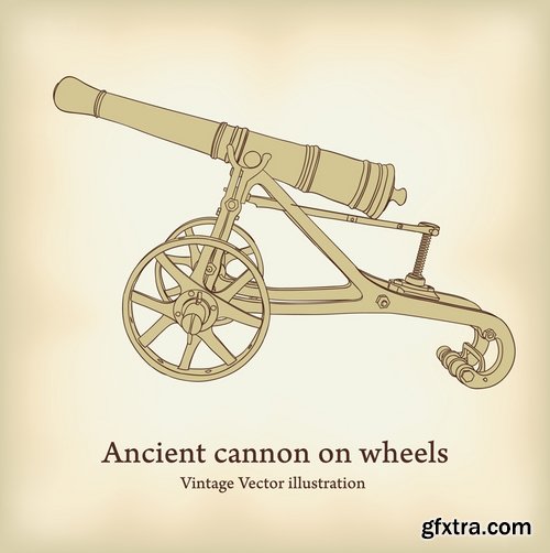 Collection of vector vintage Cannon picture 25 Eps