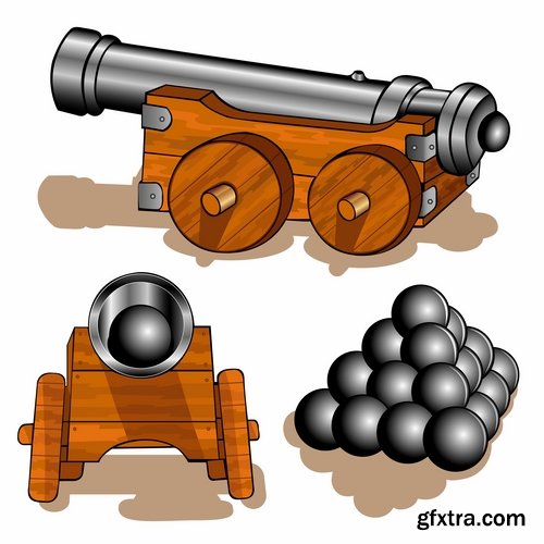 Collection of vector vintage Cannon picture 25 Eps