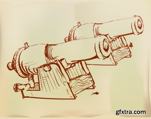 Collection of vector vintage Cannon picture 25 Eps