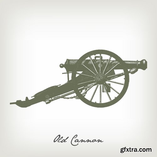 Collection of vector vintage Cannon picture 25 Eps