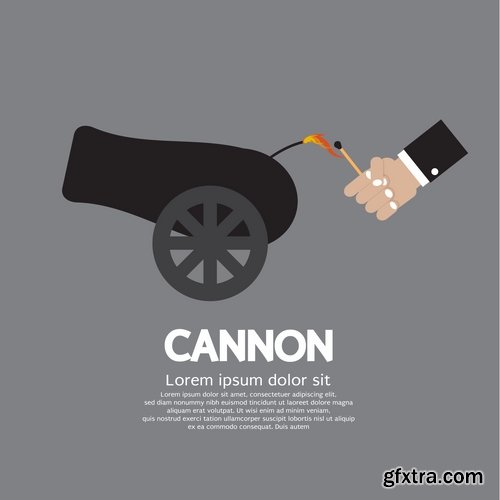 Collection of vector vintage Cannon picture 25 Eps