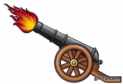 Collection of vector vintage Cannon picture 25 Eps