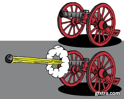 Collection of vector vintage Cannon picture 25 Eps