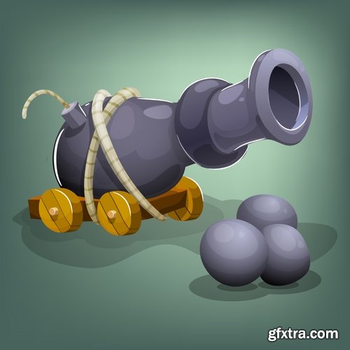 Collection of vector vintage Cannon picture 25 Eps