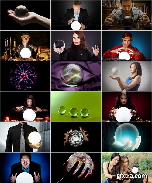 Collection of people with a magic ball magic witchcraft 25 HQ Jpeg