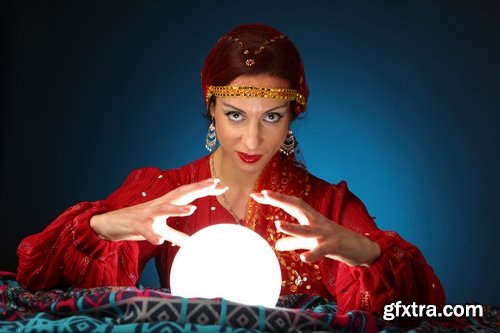 Collection of people with a magic ball magic witchcraft 25 HQ Jpeg