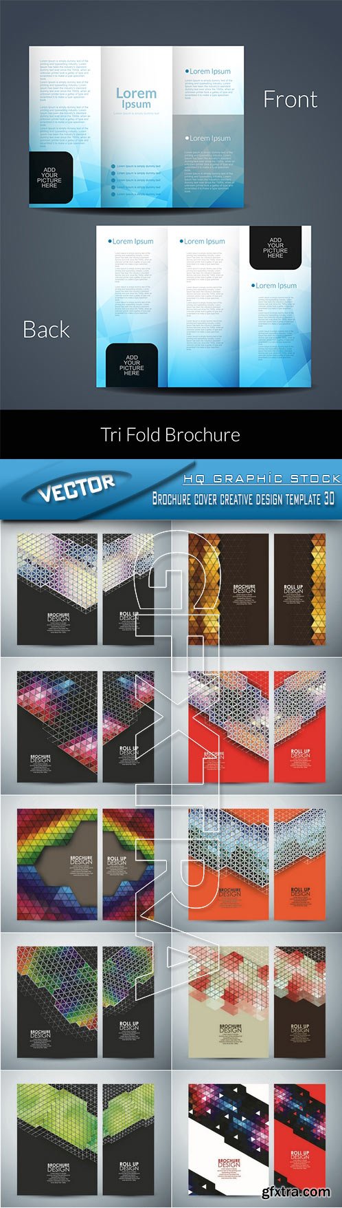 Stock Vector - Brochure cover creative design template 30