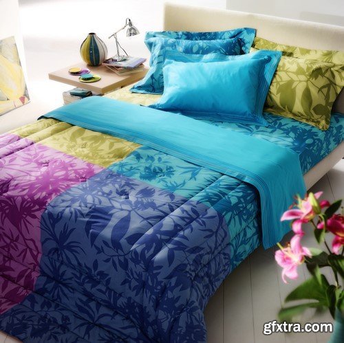 Classic bedroom interior colorful material 10x JPEG