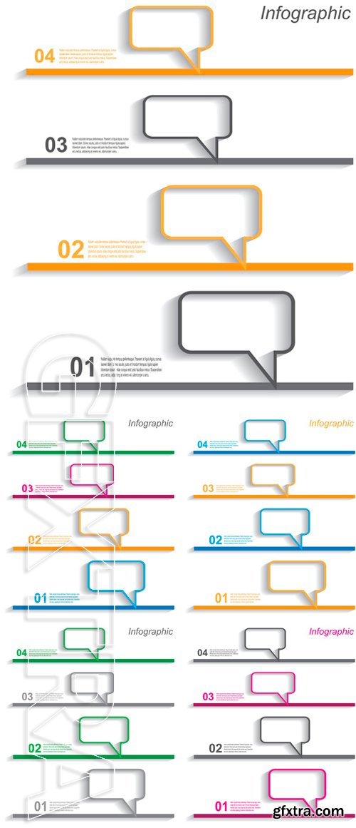 Stock Vectors - Info-graphic design template with paper tags