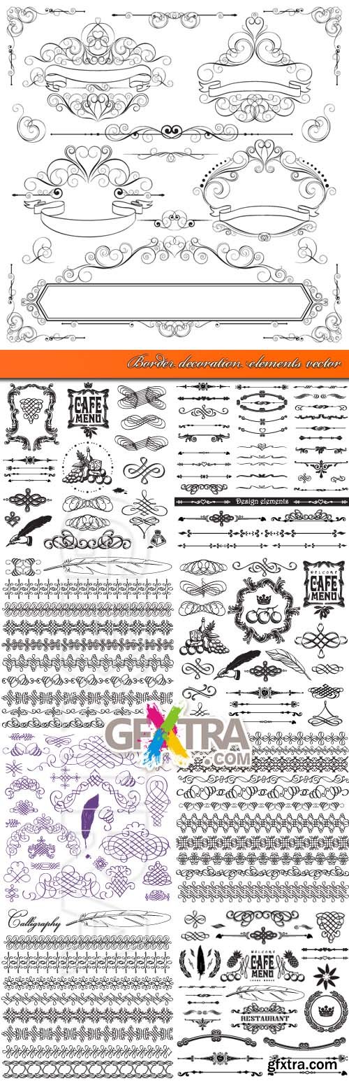 Border decoration elements vector