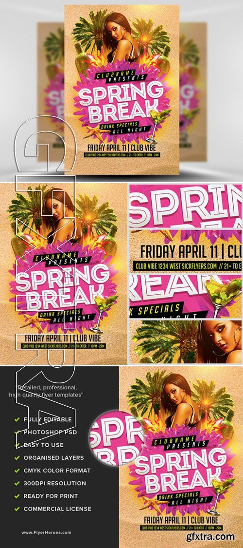 Spring Break Flyer Template 2