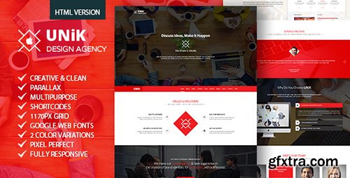 ThemeForest - Unik - Creative Multipurpose HTML Template - FULL