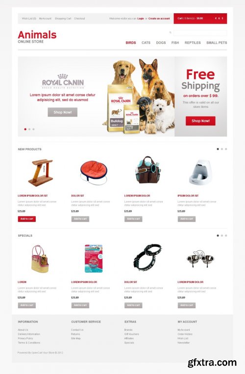 TemplateMonster - Animals Store - OpenCart Template