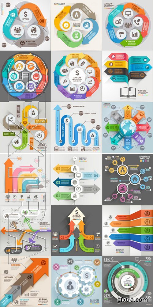 Stock Vectors - Arrows Business Marketing Infographic Template